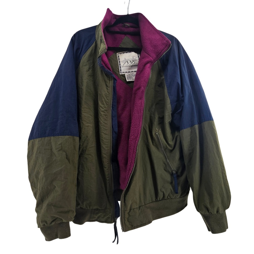 Vintage Munsingwear XL Colorblock Jacket Windbreaker Utility Gorpcore Streetwear